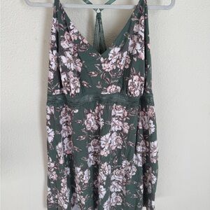 Cacique Green and Pink Floral Sleepwear